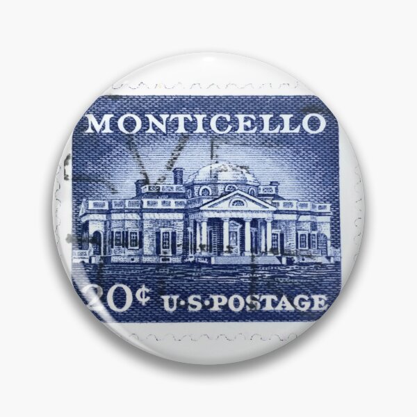 Item preview, Vintage USA Monticello Blue Postage Stamp designed and sold by red-amber65.