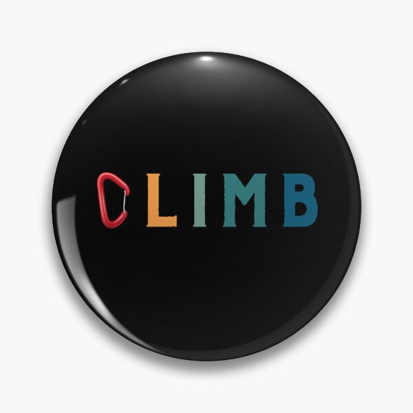 Item preview, Outdoor Adventure Colorful CLIMB Letters Carabiner Rock Climber Design designed and sold by GetGoodFit.