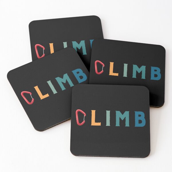 Item preview, Outdoor Adventure Colorful CLIMB Letters Carabiner Rock Climber Design designed and sold by GetGoodFit.