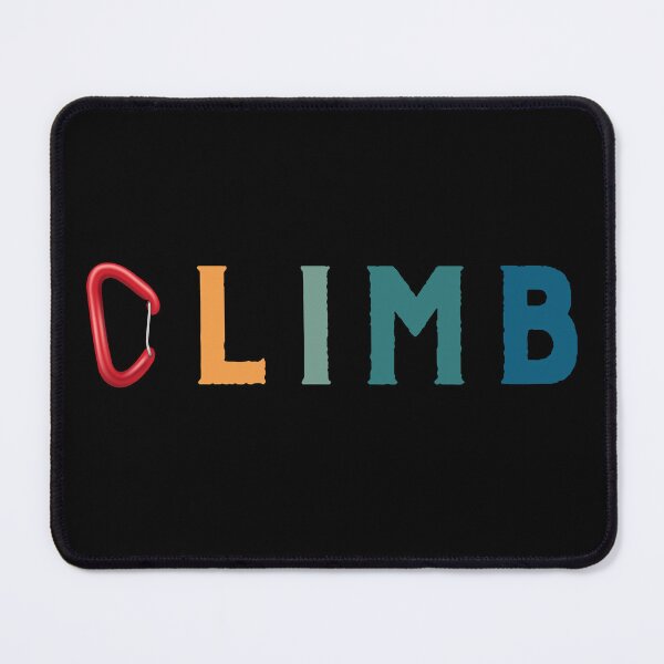 Item preview, Outdoor Adventure Colorful CLIMB Letters Carabiner Rock Climber Design designed and sold by GetGoodFit.