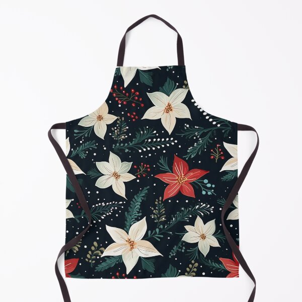 Item preview, Christmas White Red Flower Pattern with Berries - Christmas  Flower designed and sold by RoyalStarsPatts.