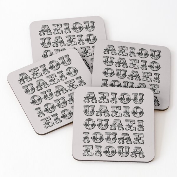 Item preview,  AEIOU Ornate Type Pattern | by PlayWork designed and sold by PlayWork.