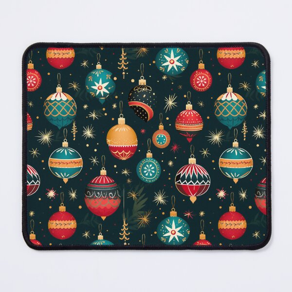 Item preview, Beautiful Vintage Retro Christmas Tree Baubles Tinsel Pattern- Christmas designed and sold by RoyalStarsPatts.
