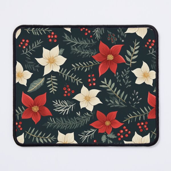 Item preview, Christmas White Red Flower Berries Pattern - Christmas designed and sold by RoyalStarsPatts.