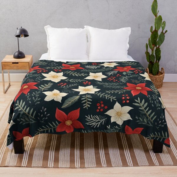 Item preview, Christmas White Red Flower Berries Pattern - Christmas designed and sold by RoyalStarsPatts.