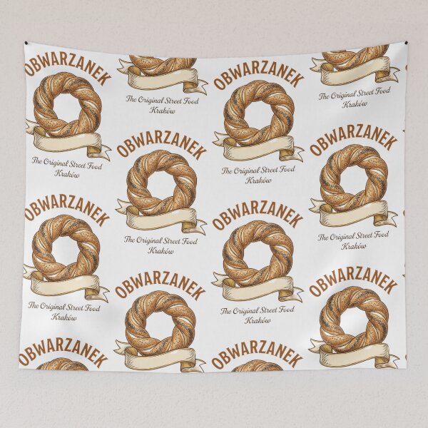 Item preview, Krakow's Famous Street Food - Vintage Obwarzanek Illustration designed and sold by Digital Dreams Arts.