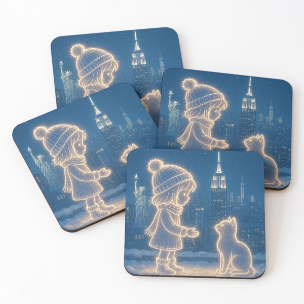 Item preview, Glowing Encounter in New York with Cat designed and sold by MIArt Studio.