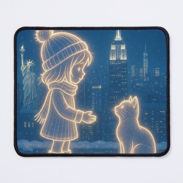 Item preview, Glowing Encounter in New York with Cat designed and sold by MIArt Studio.