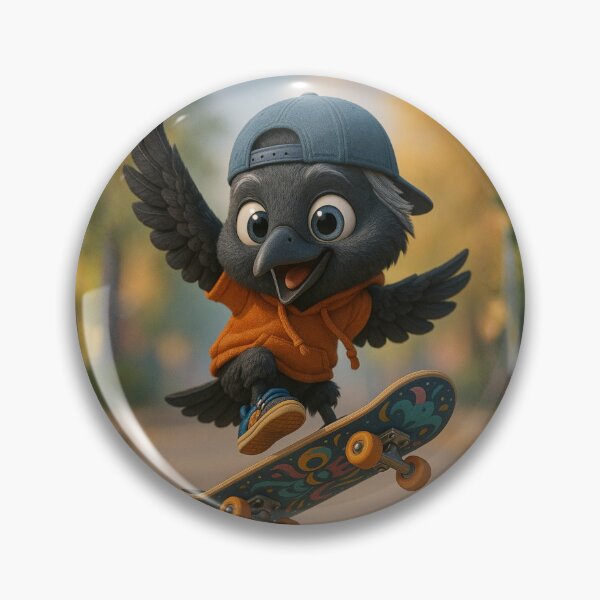 Item preview, Skater Jackdaw Crow designed and sold by Sillytoe.