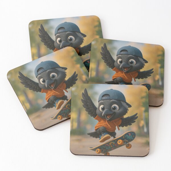 Item preview, Skater Jackdaw Crow designed and sold by Sillytoe.
