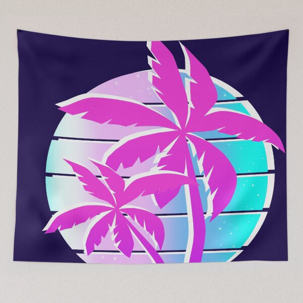 Item preview, Tropical Dreamscape Neon Palm Trees designed and sold by Avida2c.