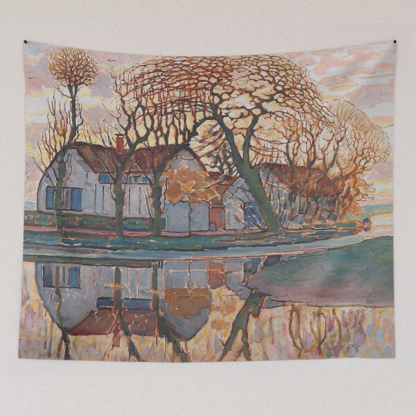 Item preview, Piet Mondrian - Farm Near Duivendrecht (c. 1916).png designed and sold by meldefiart.