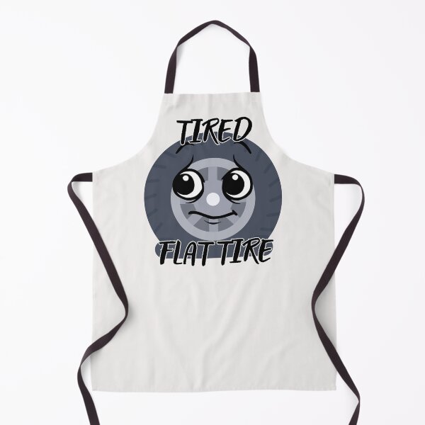 Item preview, Tired Flat Tire | Funny Kawaii Tire Illustration for Cyclists designed and sold by Lunaria Arts.