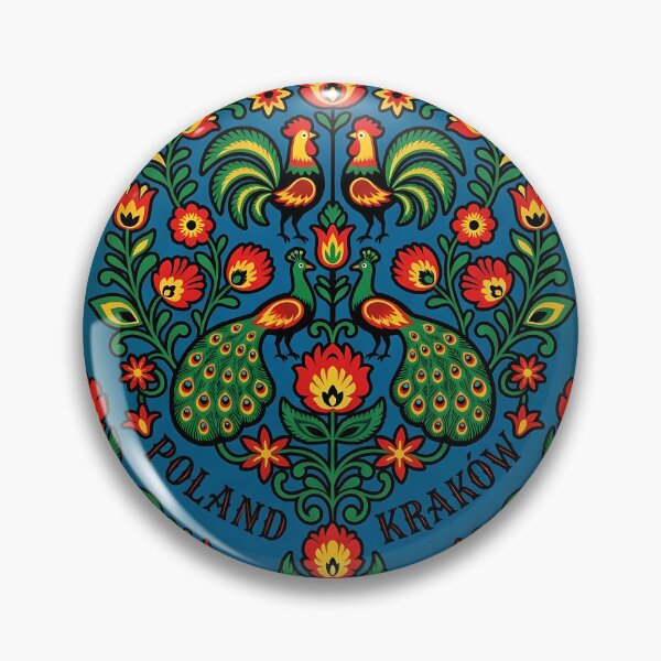 Item preview, Poland Folk Art - Krakow Wycinanki Rooster & Peacock Pattern designed and sold by Digital Dreams Arts.