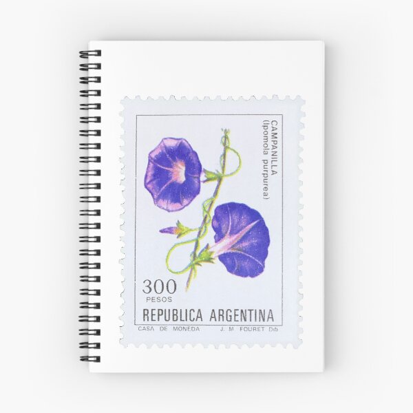 Item preview, Purple Campanilla Bellflower Argentinian Vintage Postage Stamp designed and sold by red-amber65.