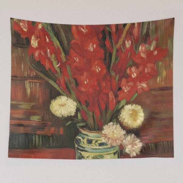 Item preview, Van Gogh Vase with Red Gladioli designed and sold by Vicky Brago-Mitchell®.
