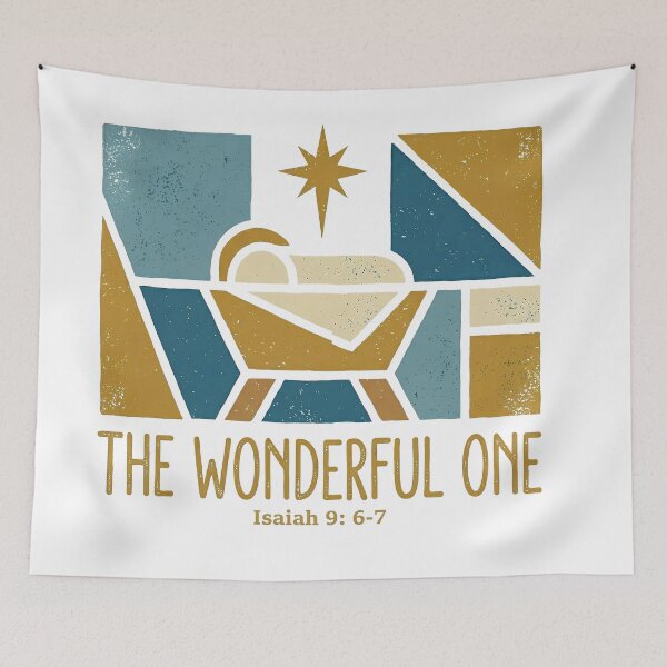 Item preview, Nativity Manger Art – The Wonderful One (Isaiah 9:6-7) designed and sold by ThePurpleMelon.