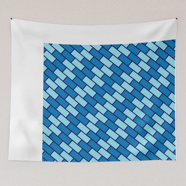 Item preview, Stunning Blue Abstract Geometric Stripes Pattern - Cute designed and sold by RoyalStarsPatts.