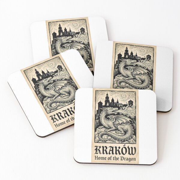 Item preview, Krakow, Home of the Dragon - Wawel Dragon (Smok Wawelski) Woodcut Art designed and sold by Digital Dreams Arts.