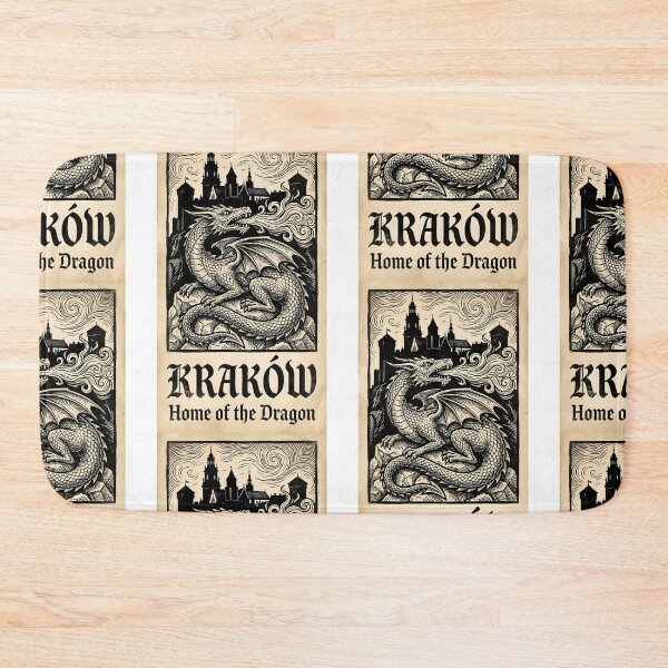 Item preview, Krakow, Home of the Dragon - Wawel Dragon (Smok Wawelski) Woodcut Art designed and sold by Digital Dreams Arts.
