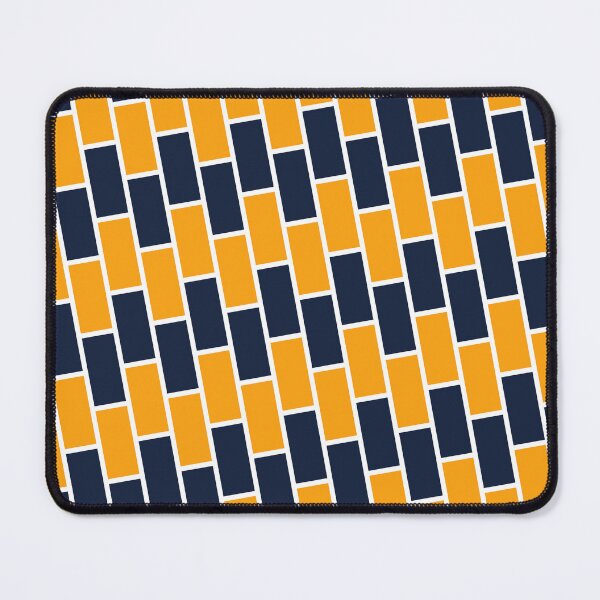 Item preview, Cute Yellow and Black Striped Interlocking Abstract Geomeric Shape Pattern designed and sold by RoyalStarsPatts.