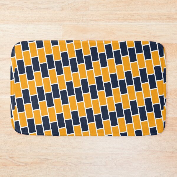 Item preview, Cute Yellow and Black Striped Interlocking Abstract Geomeric Shape Pattern designed and sold by RoyalStarsPatts.