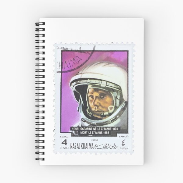 Item preview, Russian 1961 Astronaut Pink Vintage Postage Stamp designed and sold by red-amber65.
