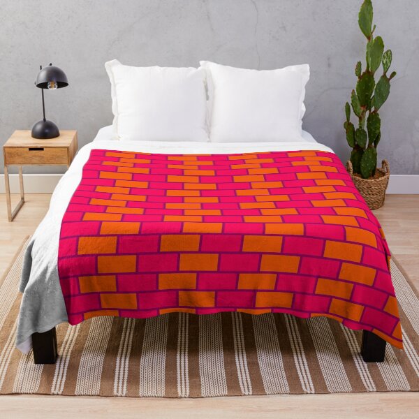 Item preview, Cute Orange and PInk Striped  Interlocking Abstract Geomeric Shape Pattern designed and sold by RoyalStarsPatts.