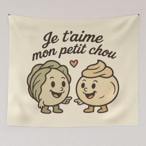 Item preview, Vintage "Petit Chou" Pun - Cabbage vs. Cream Puff Rivalry designed and sold by kornkobart.