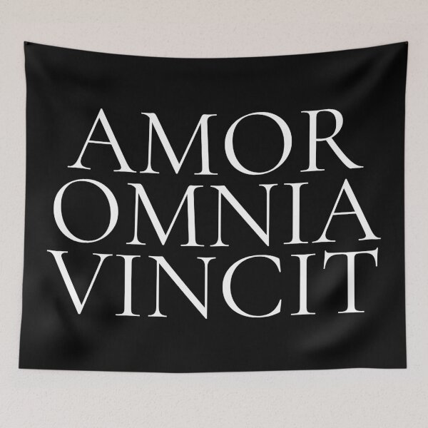 Item preview, Amor Omnia Vincit – Latin Quote (White Text) designed and sold by LupusWorks.