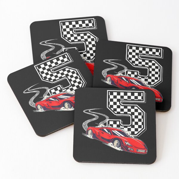 Item preview, 5Th Birthday Race Car Boys 5 Five Racing Car Flag Kids Drive designed and sold by TysonLangosh.