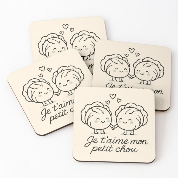 Item preview, Je t'aime mon petit chou - Cute Cabbage Couple designed and sold by kornkobart.