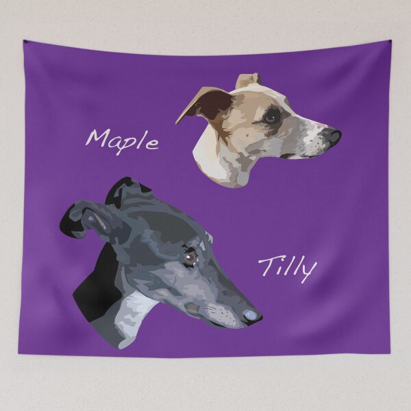 Aperçu de l'œuvre Chiens Maple et Tilly créée et vendue par Anne Cakebread.