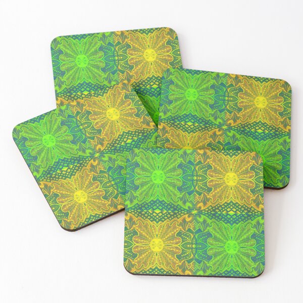 Item preview, Oak King, Bohemian Arabesque Pattern, Yellow Green  designed and sold by Julia Khoroshikh.