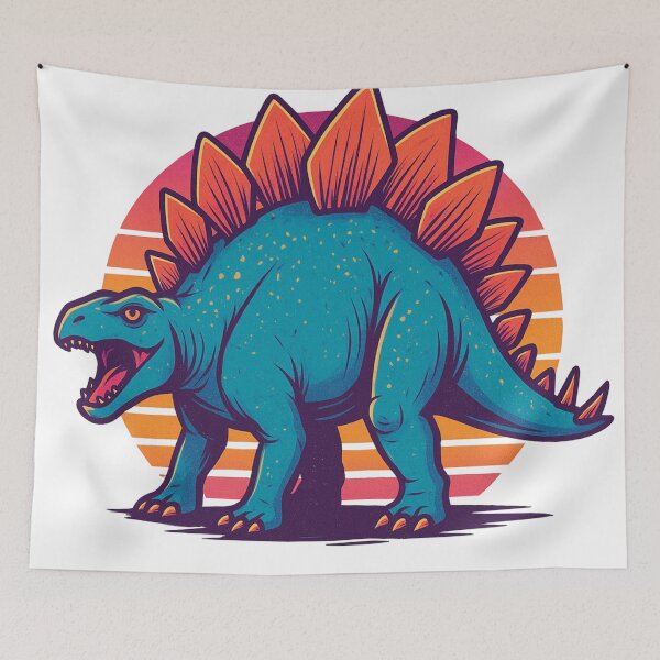 Item preview, Vibrant Retro Cartoon Style Stegosaurus designed and sold by JonelleTshirts.