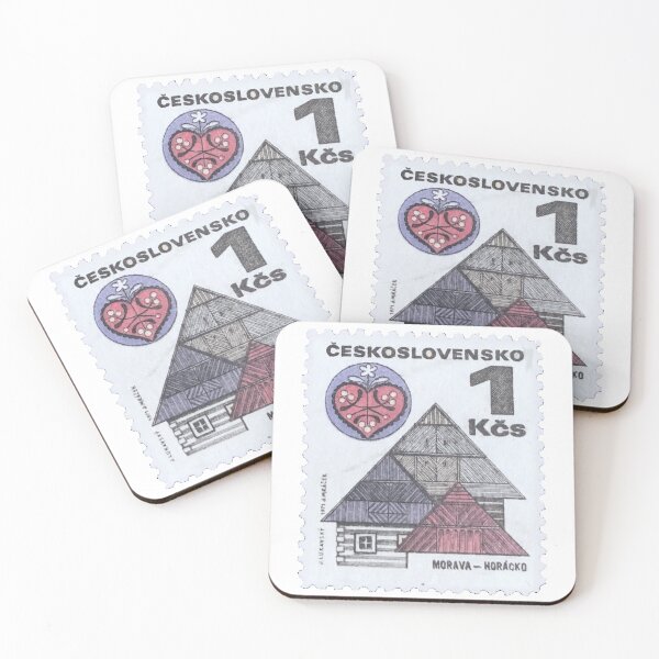 Item preview, Morava House Czech Republic Slovakia Vintage Postage Stamp designed and sold by red-amber65.