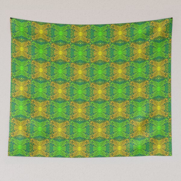Item preview, Oak King, Bohemian Arabesque Pattern, Yellow Green  designed and sold by Julia Khoroshikh.