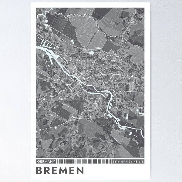 Item preview, Bremen City Poster designed and sold by CityMapPosters.