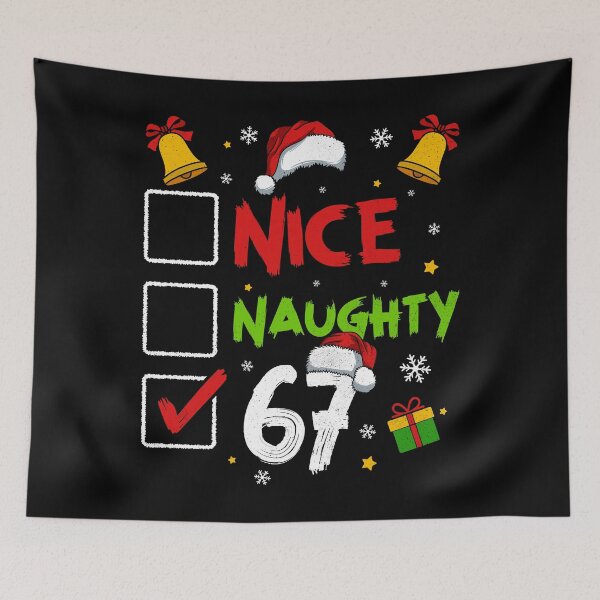 Item preview, Funny Six Seven Meme Christmas List Nice Naughty 67 designed and sold by AdelinaPi.