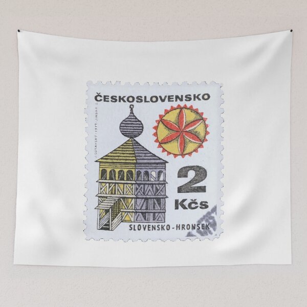 Item preview, Slovensko Tower Czech Republic Slovakia Vintage Postage Stamp designed and sold by red-amber65.