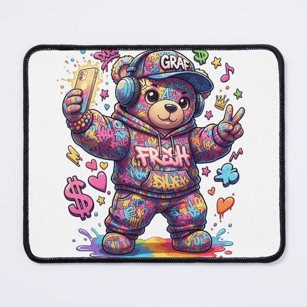 Item preview, Graffiti Bear Taking a Selfie designed and sold by newvisionart191.