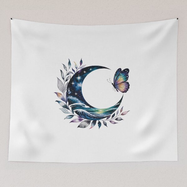 Item preview, Starry Crescent with Butterfly designed and sold by jkrphoto.