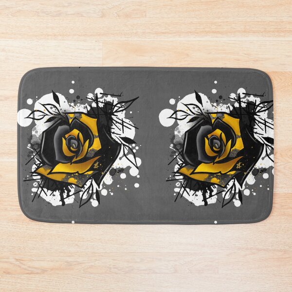 Item preview, Gold and Black splatter Abstract Rose designed and sold by Ink-Art-Co.