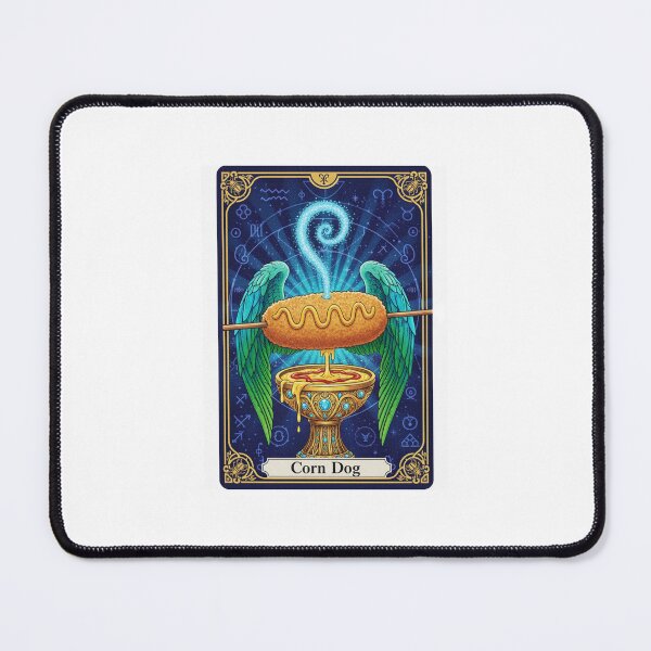 Item preview, Corn dog Tarot card pizza hamburger meme prank weird birthday funny designed and sold by CheeseBlueprint.