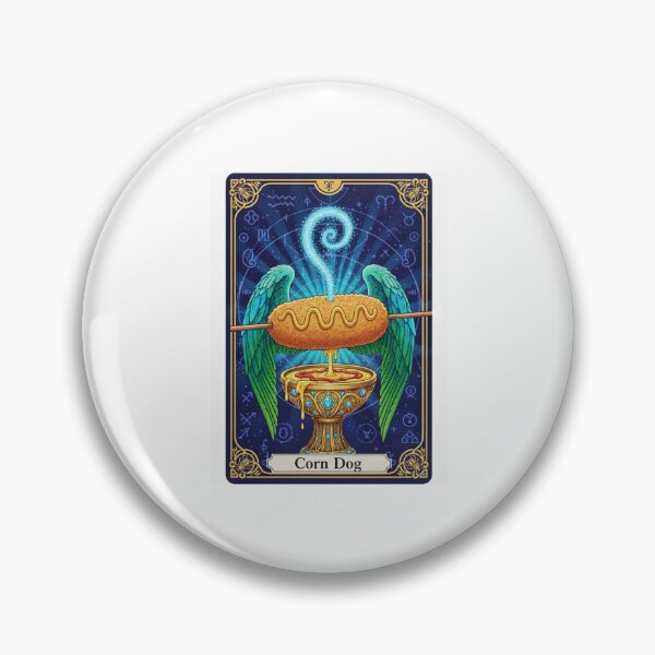 Item preview, Corn dog Tarot card pizza hamburger meme prank weird birthday funny designed and sold by CheeseBlueprint.