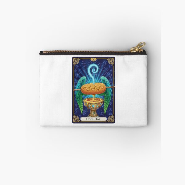 Item preview, Corn dog Tarot card pizza hamburger meme prank weird birthday funny designed and sold by CheeseBlueprint.