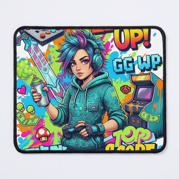 Item preview, Gamer Girl with Street Art Vibe designed and sold by newvisionart191.