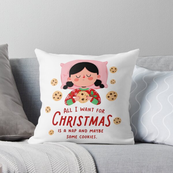 Item preview, “All I Want for Christmas Is a Nap… and Unlimited Cookies” designed and sold by SamartkitDesign.
