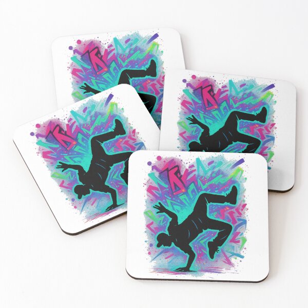 Item preview, Neon Graffiti Breakdance Silhouette designed and sold by Krfto.