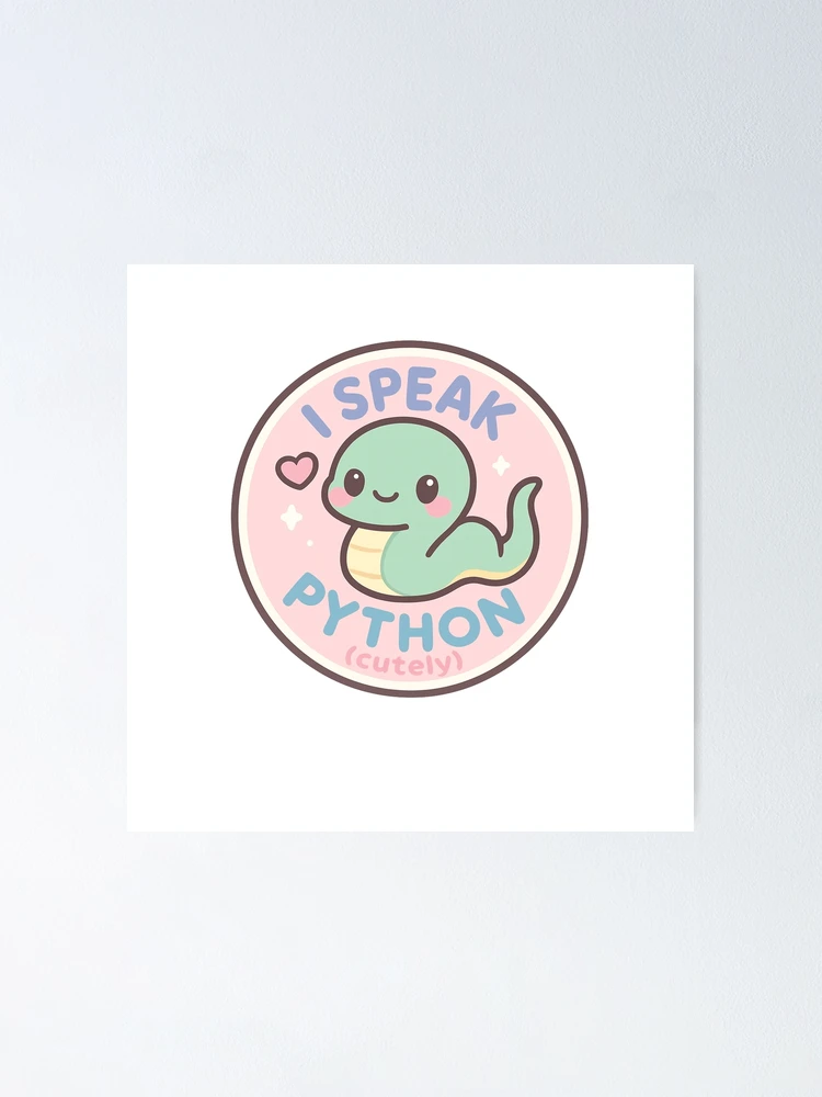 Thumbnail 1 of 3, Poster, I Speak Python - Programmer Turtle Sticker designed and sold by MaxArtStore26.
